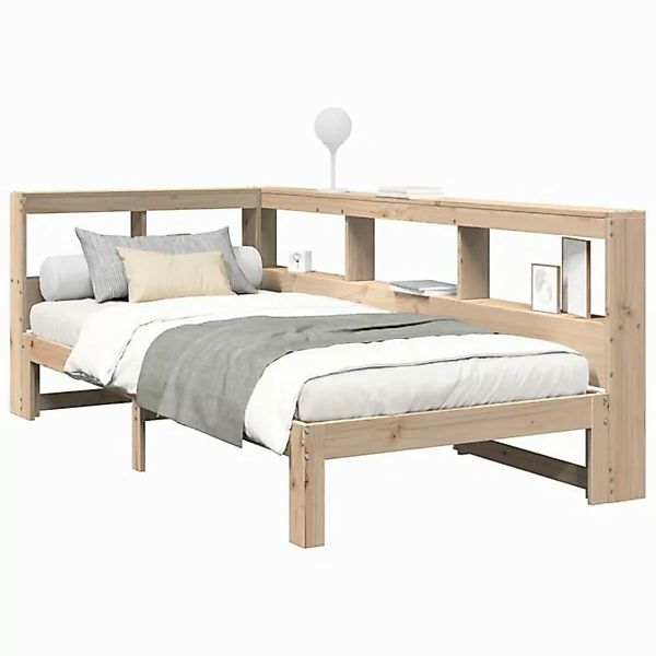 vidaXL Bett Bücherregalbett ohne Matratze 75x190 cm Massivholz Kiefer günstig online kaufen