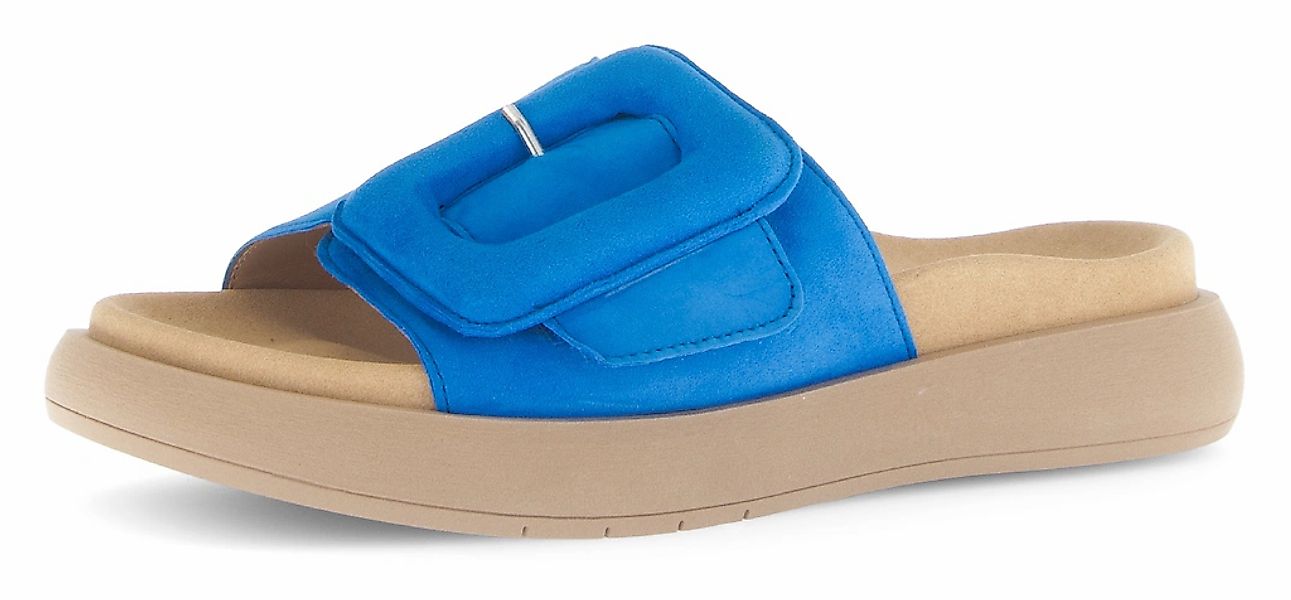 Gabor Pantolette, Plateau, Sommerschuh, Schlappen mit großer Zierschnalle günstig online kaufen