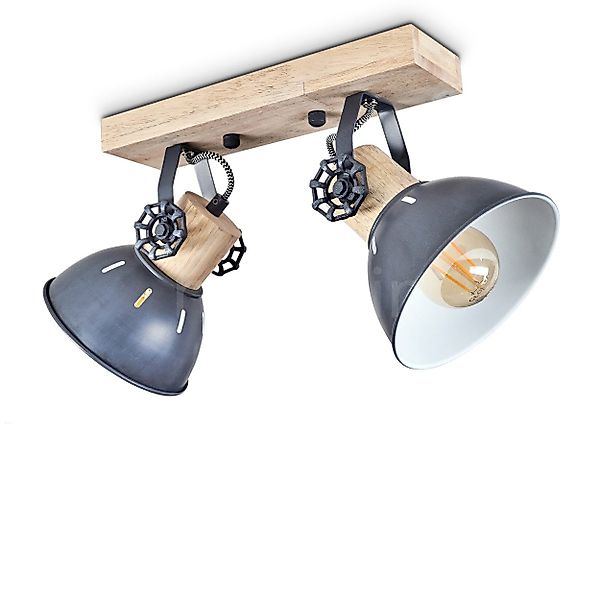 hofstein Deckenleuchte »Cotes« Deckenlampe aus Metall/Holz günstig online kaufen