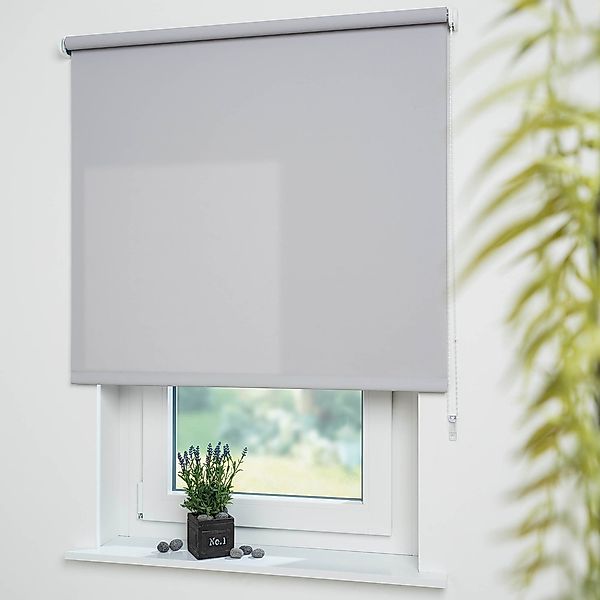 Liedeco Seitenzugrollo "Uni" Lichtschutz mit Bohren freihängend Montage ohn günstig online kaufen