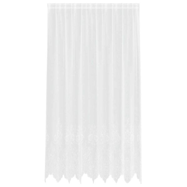 vidaXL Spitzenvorhang mit Vorhängen Weiß 200x200cm Polyester 4107884 günstig online kaufen