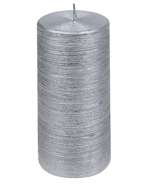 Steinhart Kerzen Adventskerze Stumpenkerze "Glory" Silber 150/68 mm günstig online kaufen