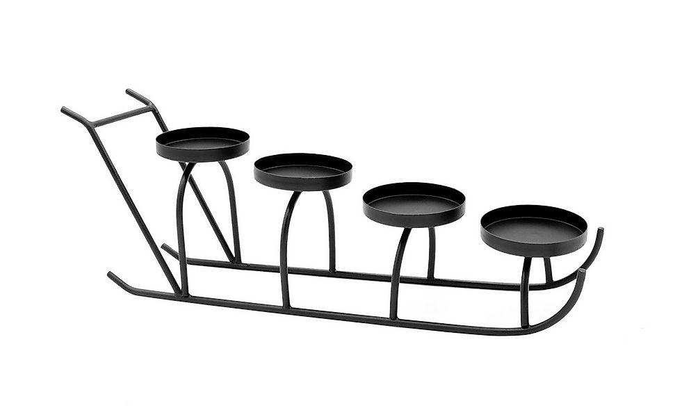 Spetebo Tischkerzenhalter Metall Advents Kerzenständer schwarz - 44 cm (Pac günstig online kaufen