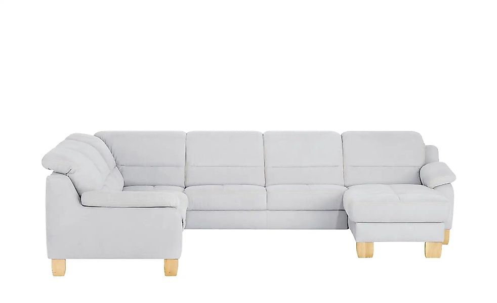 meinSofa Wohnlandschaft aus Mikrofaser Hanna ¦ grau ¦ Maße (cm): B: 322 H: günstig online kaufen