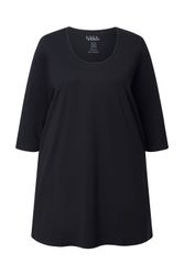 Ulla Popken Longshirt Longshirt A-Linie Rundhalsausschnitt günstig online kaufen