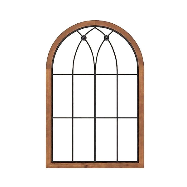Costway Wandspiegel mit Fensteroptik 60x90cm Braun günstig online kaufen