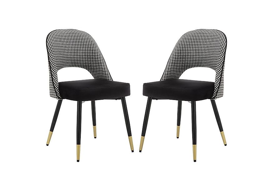 WAHSON OFFICE CHAIRS Esszimmerstuhl Samt 2er Set Seitenstühle Küchenstühle günstig online kaufen