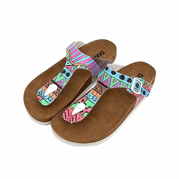 DOGO Zehentrenner "Damen Lila Dogo Lila Sandalen Vegan Damen Sandalen/ Sand günstig online kaufen