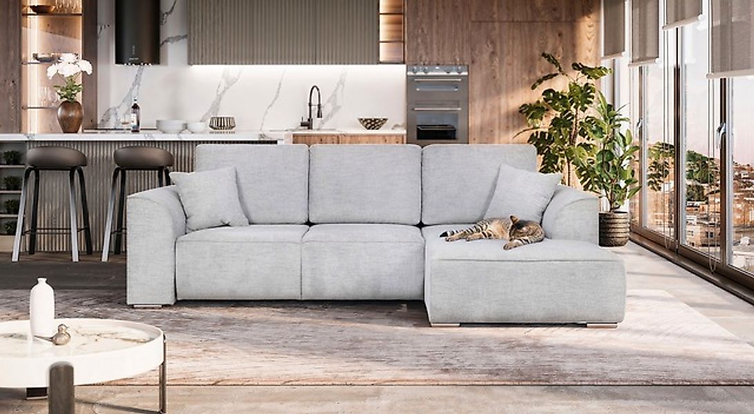 OTTO home Ecksofa »BEATRICE optionale Schlafsofa mit Bettkasten, B/T/H: 265 günstig online kaufen
