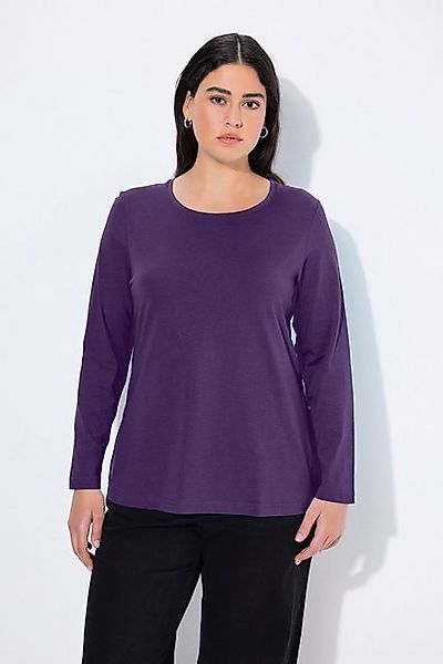 Ulla Popken T-Shirt Shirt Slim Rundhalsausschnitt Langarm günstig online kaufen