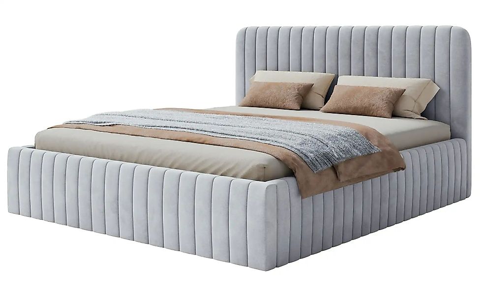 Selsey Polsterbett mit Bettkasten Saliano ¦ grau ¦ Maße (cm): B: 193 H: 109 günstig online kaufen