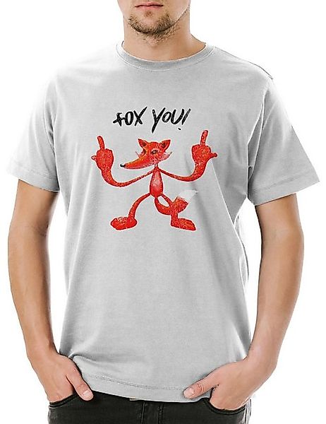 Urban Backwoods Print-Shirt Urban Backwoods Fox You Herren T-Shirt Hellgrau günstig online kaufen