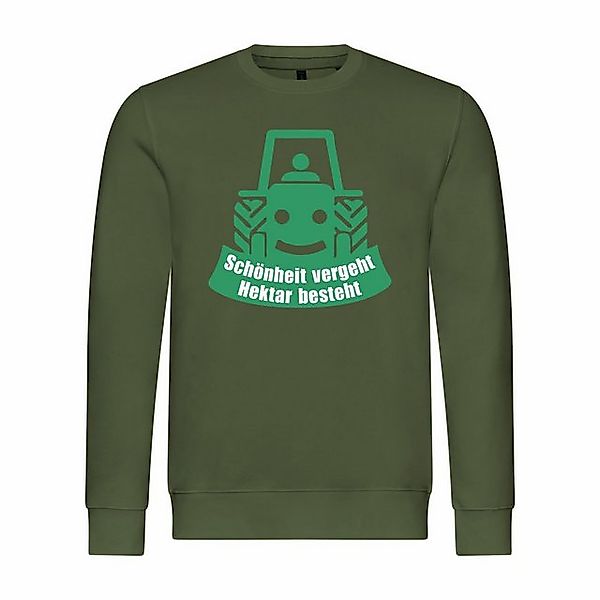 deinshirt Rundhalspullover Herren Pullover Schönheit vergeht Hektar besteht günstig online kaufen