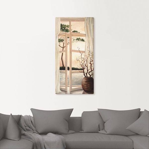 Artland Wandbild "Fensterbild Toskanischer Sonnenuntergang" Fensterblick 1 günstig online kaufen