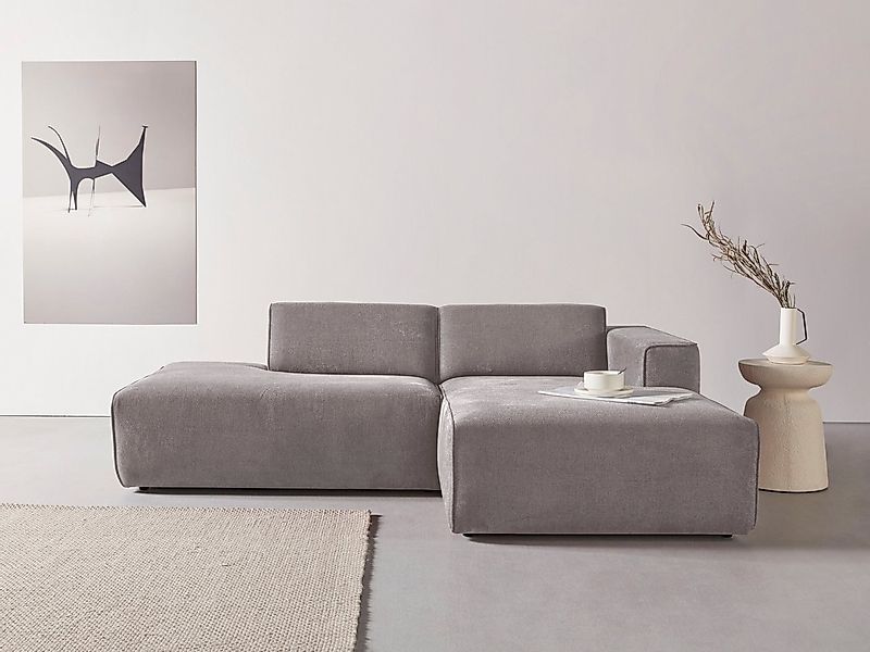 Home affaire Ecksofa Noord mit Kedernaht, Breite 227 cm, L-Form, Cord, Stru günstig online kaufen
