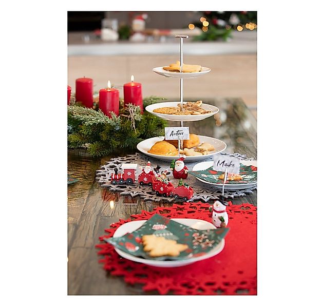 MICA Platzset Platzset - Sterne - aus Filz - Ø = 45 cm - grau günstig online kaufen