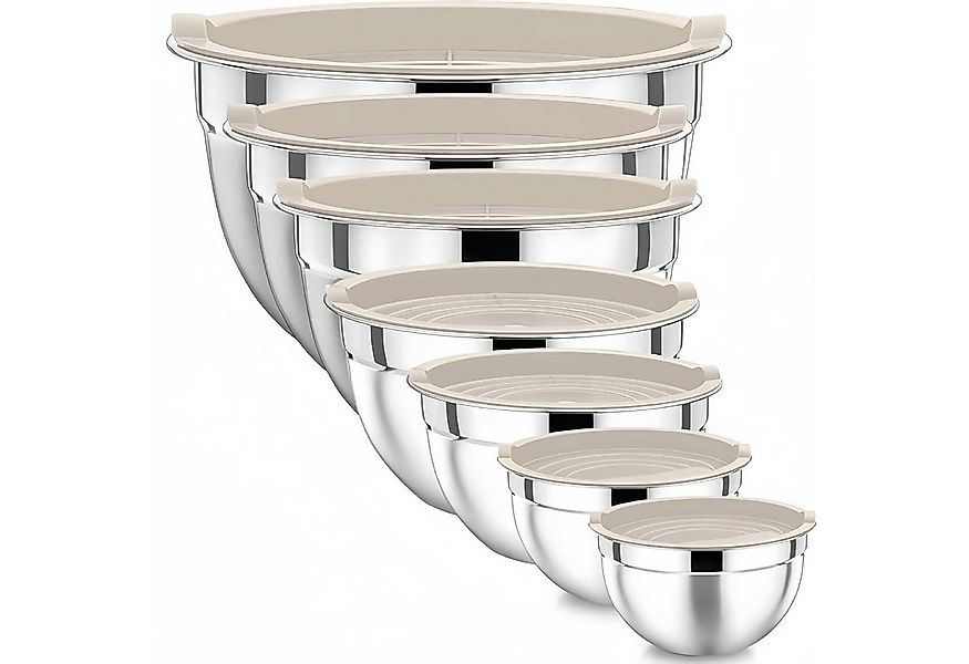 trends for living Küchenorganizer-Set Rührschüssel Edelstahl Set 7 tlg. mit günstig online kaufen