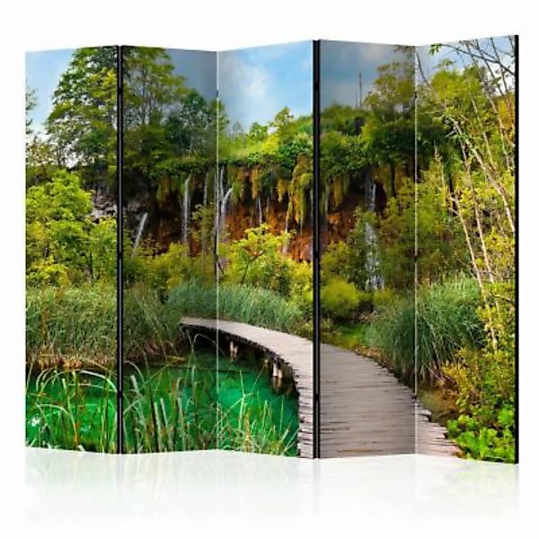 artgeist Paravent Green oasis II [Room Dividers] mehrfarbig Gr. 225 x 172 günstig online kaufen