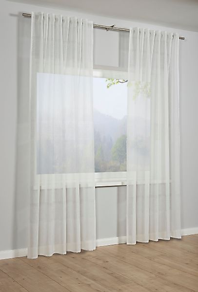 GARDINIA Gardine Schal mit Gardinenband Etamine, günstig online kaufen