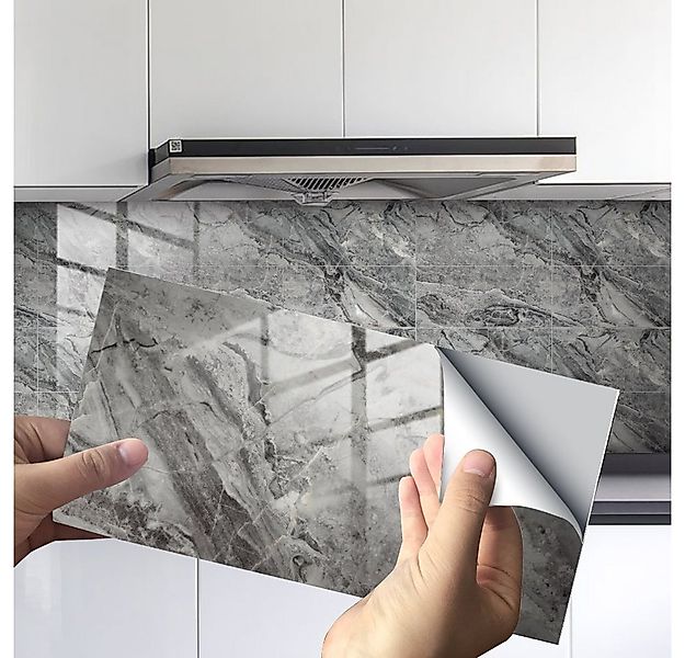 COOL-i ® Fliesenaufkleber, 4St PVC Marmormuster Selbstklebende,(30×15cm) günstig online kaufen