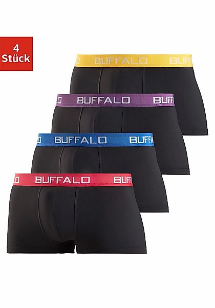 Buffalo Hipster Packung, 4 Stk. knapp sitzende Boxershorts mit Kontrastbund günstig online kaufen
