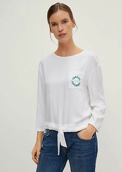 comma casual identity 3/4-Arm-Shirt Cropped Viskosebluse günstig online kaufen
