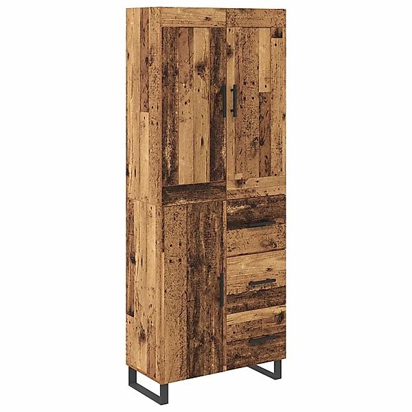 vidaXL Highboard Altholz 69,5 x 34 x 180 cm Holzwerkstoff 3415828 günstig online kaufen