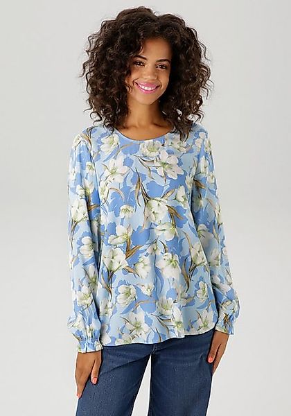 Aniston CASUAL Schlupfbluse, mit farbharmonischem Blumendruck günstig online kaufen