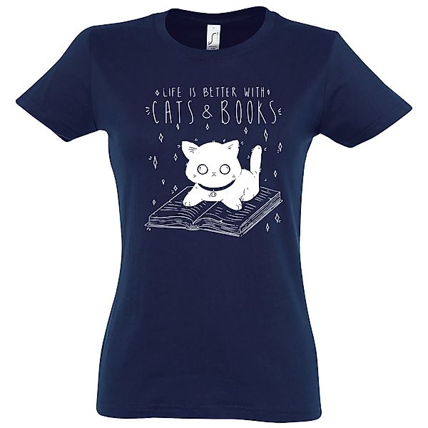 Youth Designz T-Shirt Cats & Books günstig online kaufen