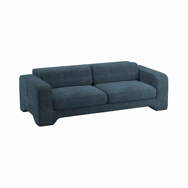 Sofa Giovana textil blau grün / L 230 cm - 3-Sitzer / Baumwollgewebe - POPU günstig online kaufen
