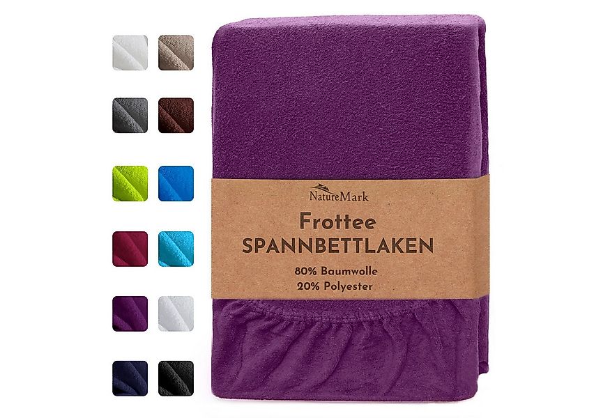 NatureMark Spannbettlaken Frottee Spannbetttuch, 80% Baumwolle / 20% Polyes günstig online kaufen