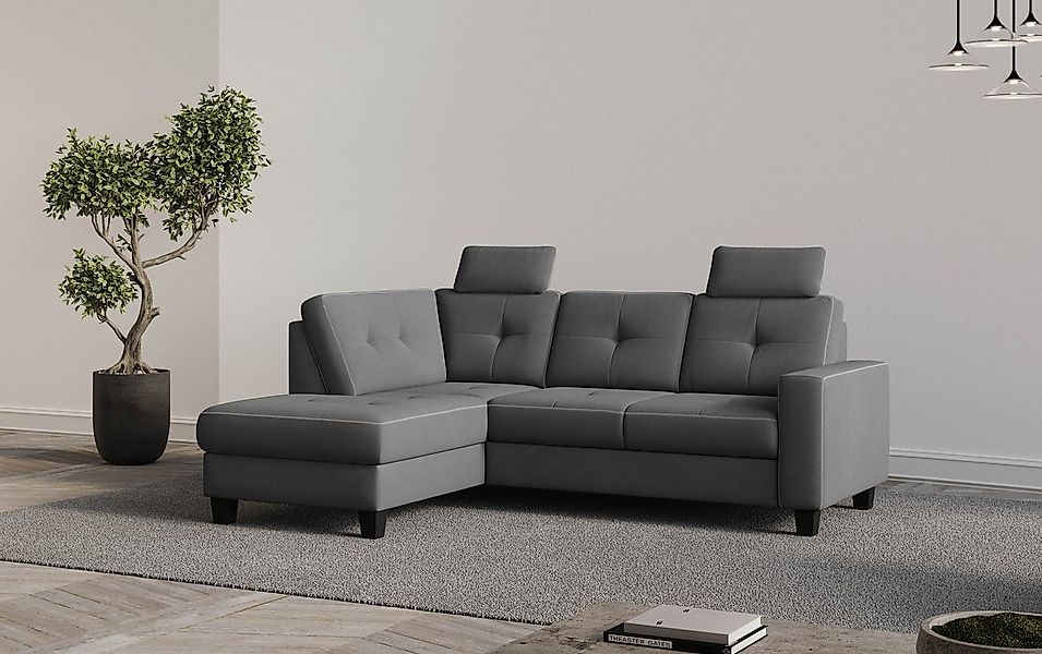 Places of Style Ecksofa Varese, Kreuznaht in beige günstig online kaufen
