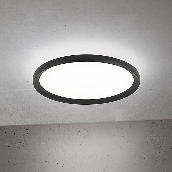 LED-Deckenlampe Kant, Ø 40 cm schwarz, CCT Metall/Kunststoff günstig online kaufen