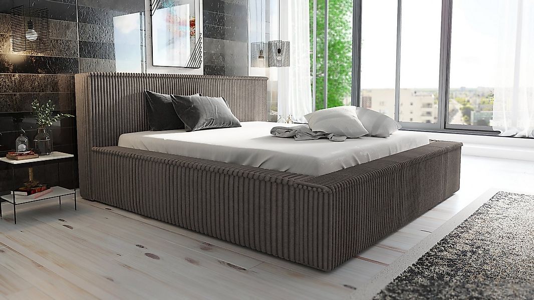 A&J MöbelLand GmbH Polsterbett RIO mit Lattenrost und Bettkasten. (Bett mit günstig online kaufen