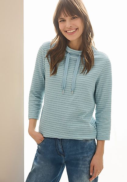 CECIL 3/4-Arm-Shirt mit Struktur Muster günstig online kaufen