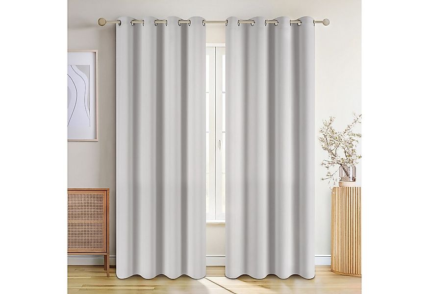 Blumtal Verdunkelungsvorhang 2er-Set Gardinen Wärmeisolierend Blickdicht (2 günstig online kaufen