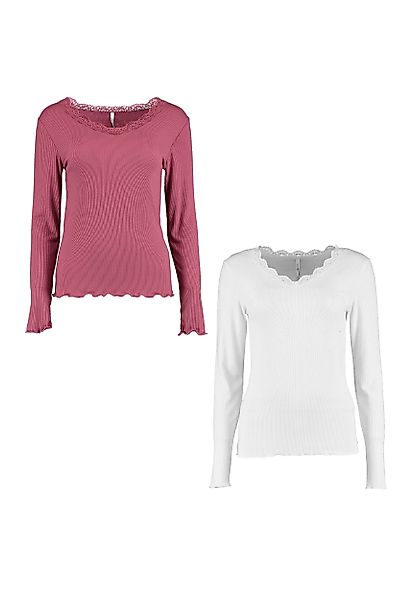HaILY’S T-Shirt Langarm 2-er Set Spitzen günstig online kaufen