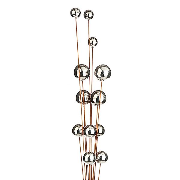 Kobolo Dekostecker Gartenstecker BOULES H209 cm mit 12 Edelstahlkugeln Rost günstig online kaufen