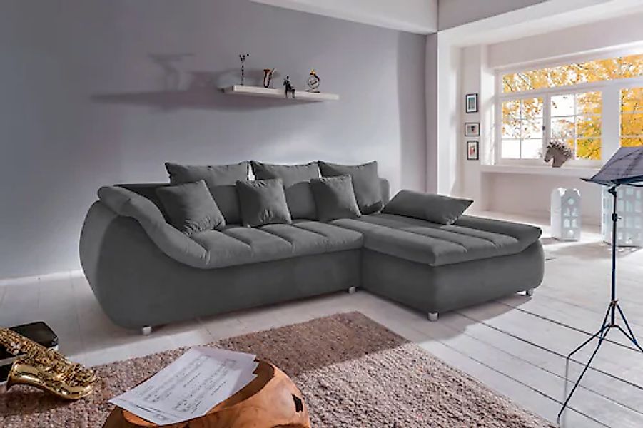 INOSIGN Ecksofa »Imola elegant und bequem, aktuelle Steppung im Sitz, L-For günstig online kaufen