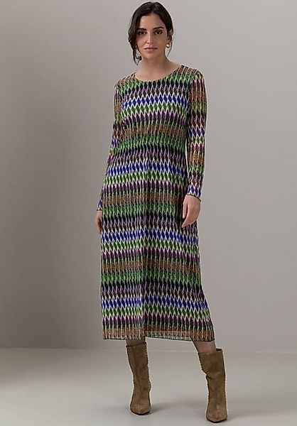 bianca Druckkleid – Modisches Langarm-Meshkleid mit Stretch und trendigem M günstig online kaufen
