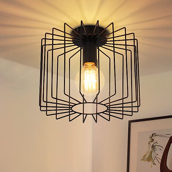 ZMH Deckenleuchte Wohnzimmer Ø27CM Industrial Käfig günstig online kaufen