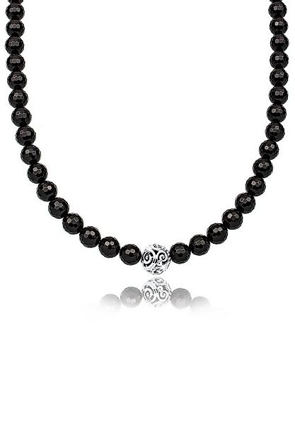 Elli Kette mit Anhänger Ornament Onyx Schwarz 925 Sterling Silber, Ornament günstig online kaufen