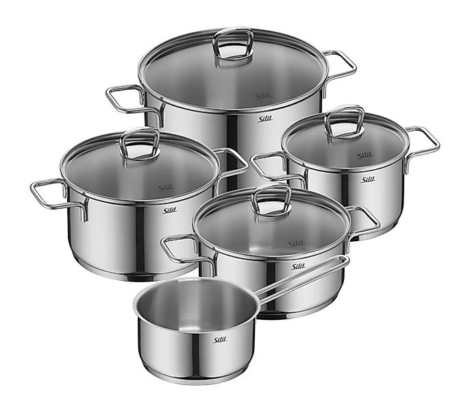 Silit Topf-Set »Alicante« Edelstahl 18/10 Set, 9 Stk. tlg. Silitherm-Allher günstig online kaufen