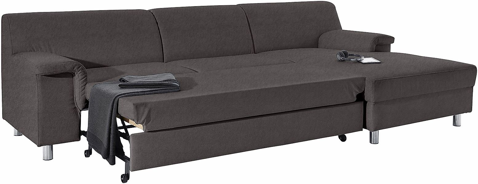 INOSIGN Ecksofa "Jamie, modern und elegant, Fußhöhe 9cm, L-Form,", wahlweis günstig online kaufen