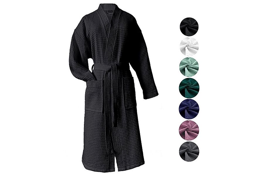 heimtexland Bademantel Reisebademantel Saunamantel Waffelpique Bademantel, günstig online kaufen