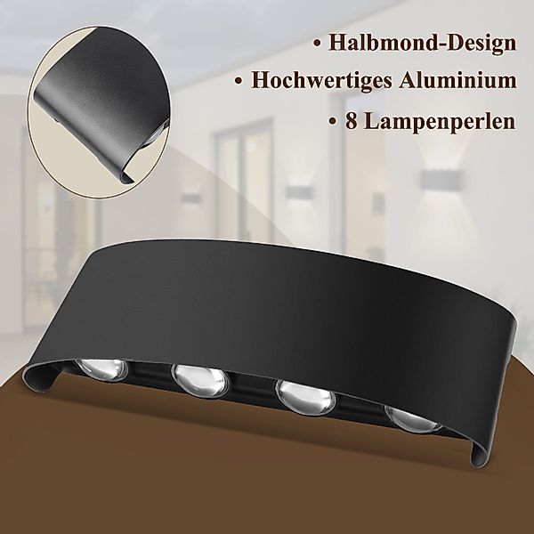 Oraymin Wandleuchte 8W Up Down Light günstig online kaufen