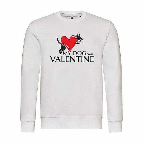 deinshirt Rundhalspullover Herren Sweatshirt My Dog is my Valentine Mit Pri günstig online kaufen