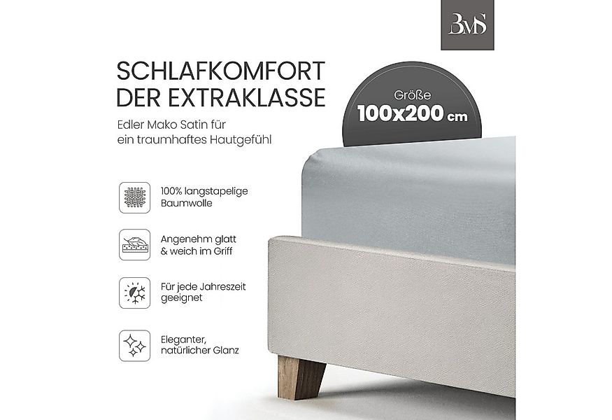 BETTWAESCHE-MIT-STIL Spannbettlaken Mako Satin Spannbettlaken, Matratzenhöh günstig online kaufen