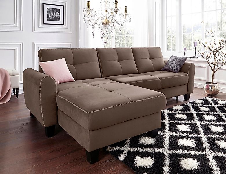 sit&more Ecksofa Varese L-Form, mit Federkern, günstig online kaufen
