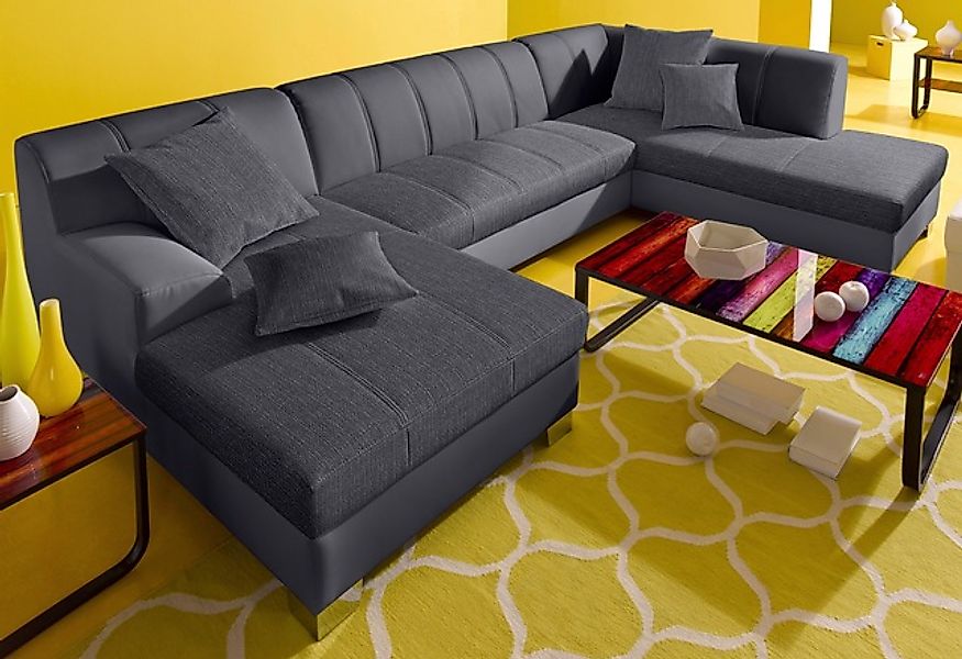 DOMO collection Wohnlandschaft »Turah moderne Steppung, incl. Zierkissen, a günstig online kaufen